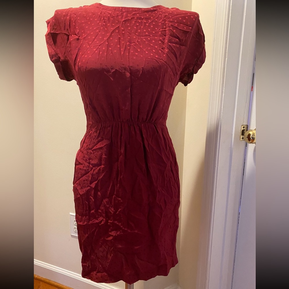 Fossil Dress. Silk. Polka dots.